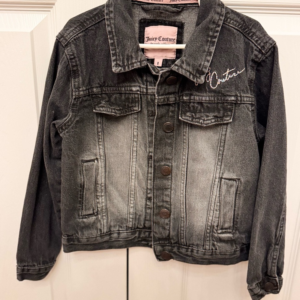 Juicy Couture Kids Size 8 Black Denim Jacket